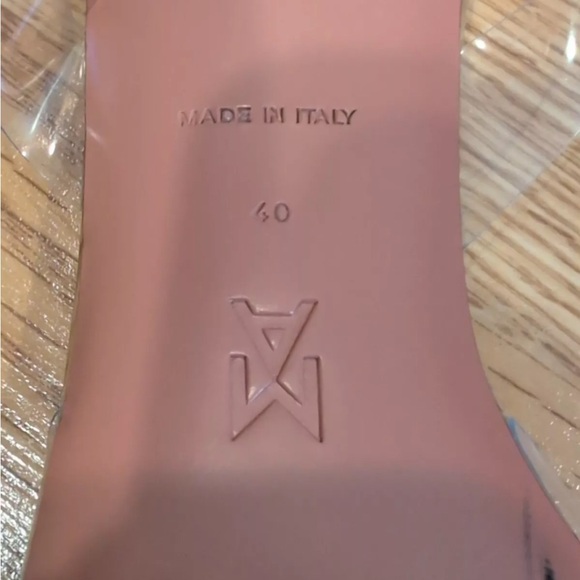 Beautiful  pre owned transparent glass sandals Amina Muaddi shoes - Picture 2 of 12